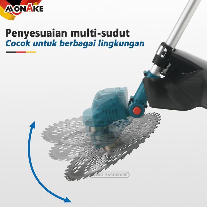 MONAKE JERMAN Mesin Potong Rumput Brushless Pemotong Rumput Listrik Pemangkas Cordless