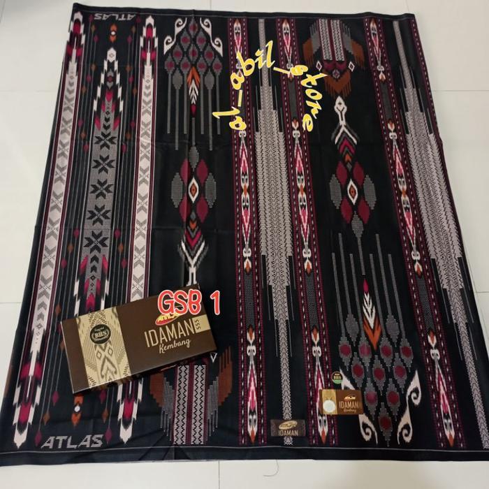 SARUNG ATLAS IDAMAN KEMBANG 555 / ATLAS IDAMAN HARMONI / ATLAS BATIK SONGKET MOTIF BHS NEW MOTIF