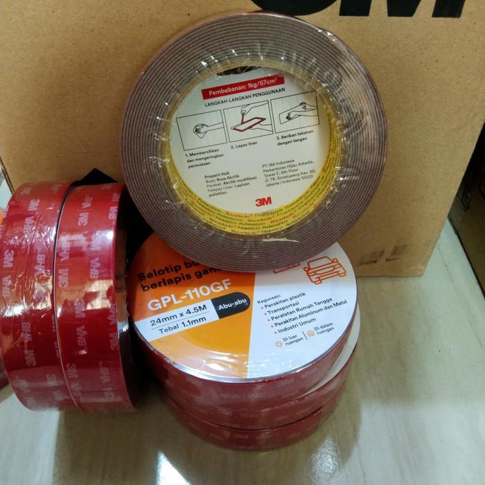 Double Tape Original 3M Vhb 24Mm Super Kuat Double Tape Merah Otomotif