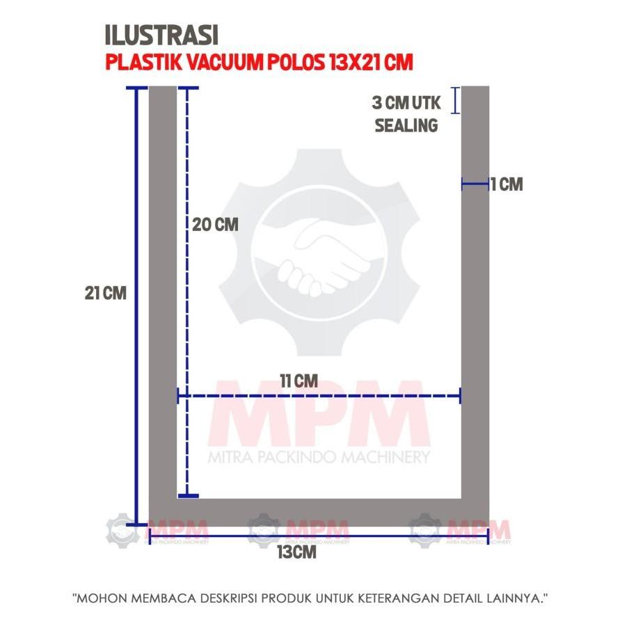 Plastik Vacuum 13X21 / Plastik Vacum Makanan 13 X 21 Frozen Food Krt