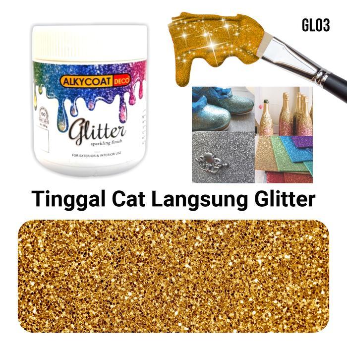 CAT GLITTER - ALKYCOAT DECO (WARNA GOLD/EMAS GL 03)