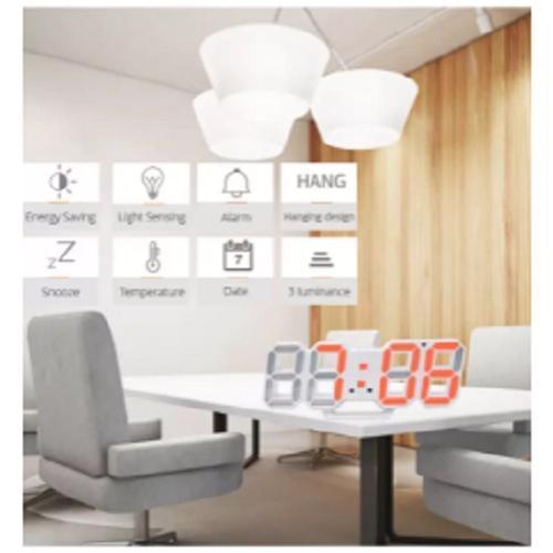 Jam Dinding Digital Led/Jam Meja-Alarm-Suhu/Jam 3D Besar Modern