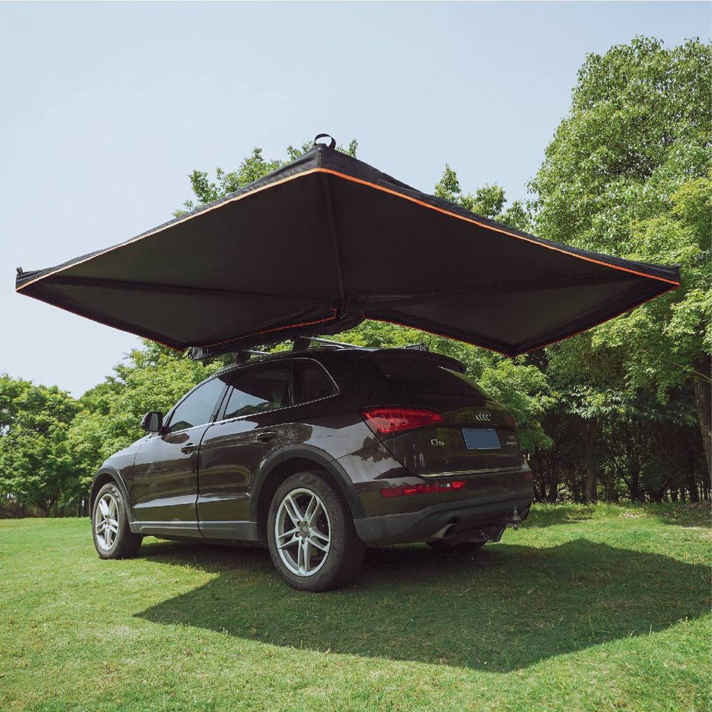 270 Degree 4wd Side Opening Rooftop Tent Hard Shell Folding Car Roof Top Rear Car Awning 270