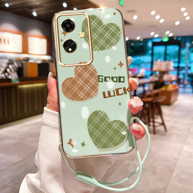 Casing Hp Untuk OPPO A59 2016 F1s Case Hati Kotak Tiga Warna Penyepuhan Cesing silikon Kasing SoftCa