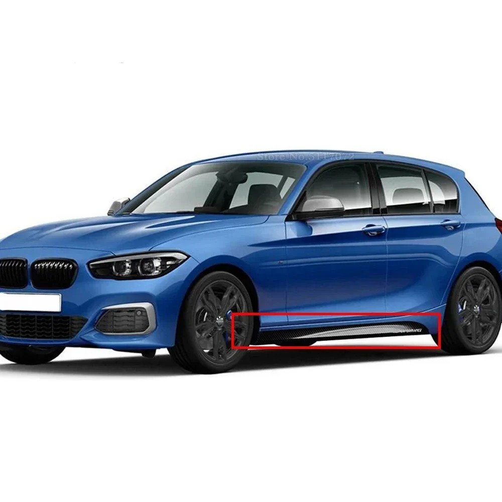 2 Pcs Side Skirt Stripes Sticker M Performance Racing DIY Decal For BMW 1 Series F20 F21 F40 118i