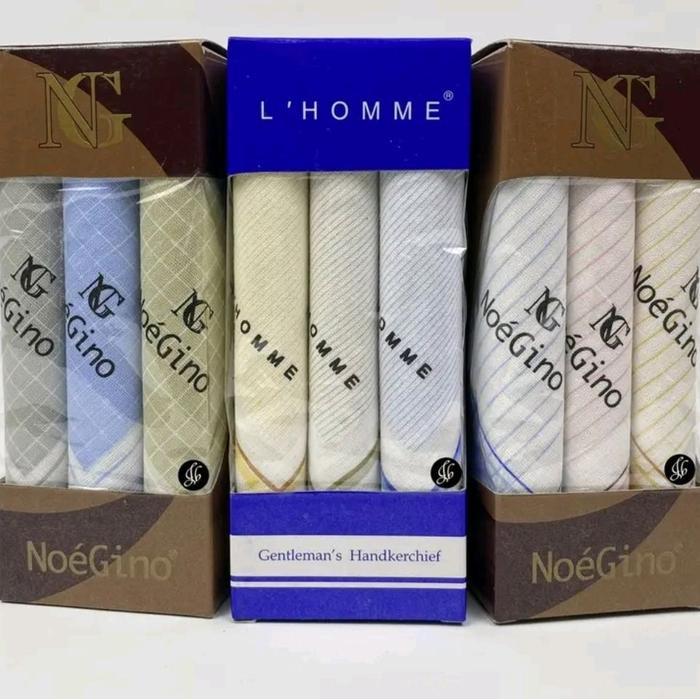 [3pc] Sapu Tangan Katun Tebal Pria Wanita - Bagus Halus