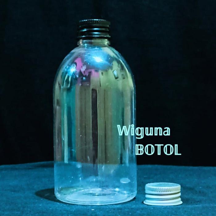 Botol Cantik 250 ML Clear / Botol 250ml Oval Tutup Uril Almunium