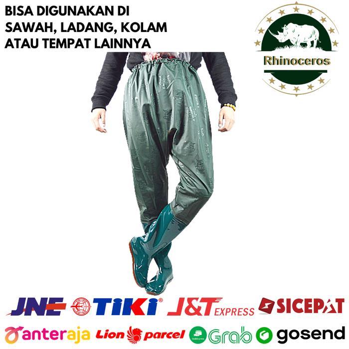 "New" Sepatu Boot Celana Sawah Panjang Anti Air Sepatu Keong Elastis