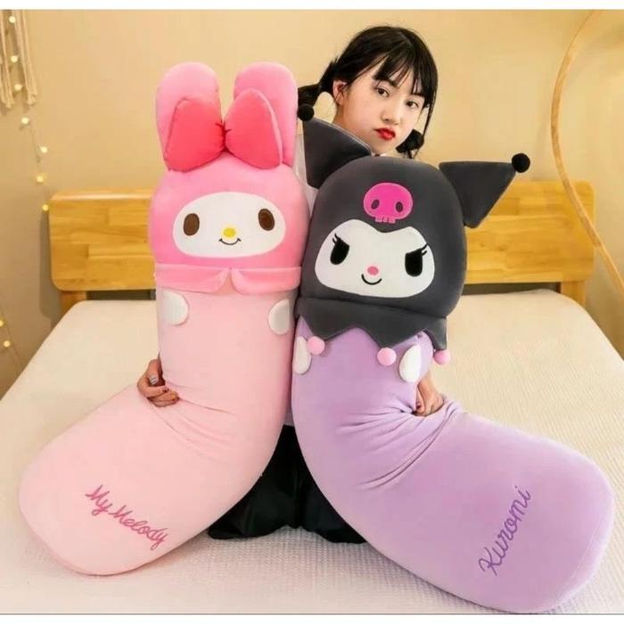 Miniso Toys - Guling Boneka My Melody Jumbo 80Cm Bahan Plush Karakter Kuromy Melody Hadiah Anak