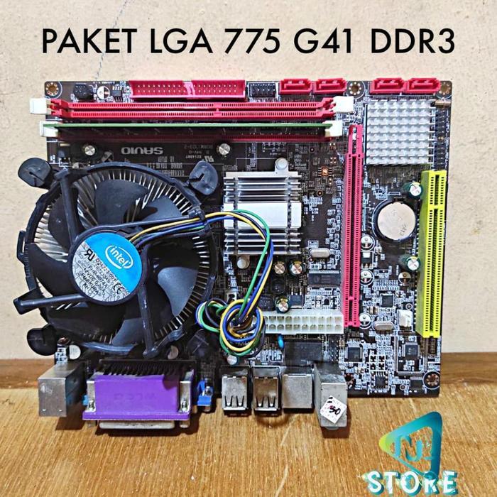 mozzashop. PAKET MOTHERBOARD LGA 775 G41 + PROSESOR + DDR3 RESTOCK