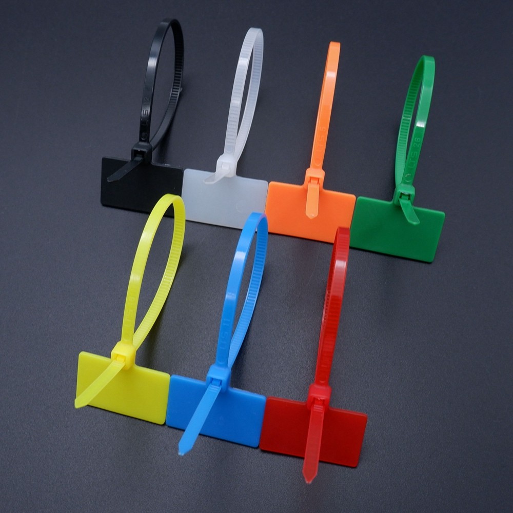 500pcs Nylon Cable Tie Plastic Loop Markers Cable Self-locking Zip Office Network Fixing Straps