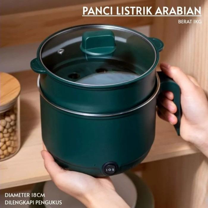 Sanken Living - Panci Panas Listrik Mini Asrama Rumah Menggunakan 0.8L Panci Panas Listrik