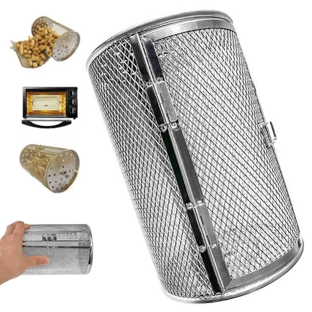 Rotisserie Basket Stainless Steel Rotisserie Grill Basket Oven Round