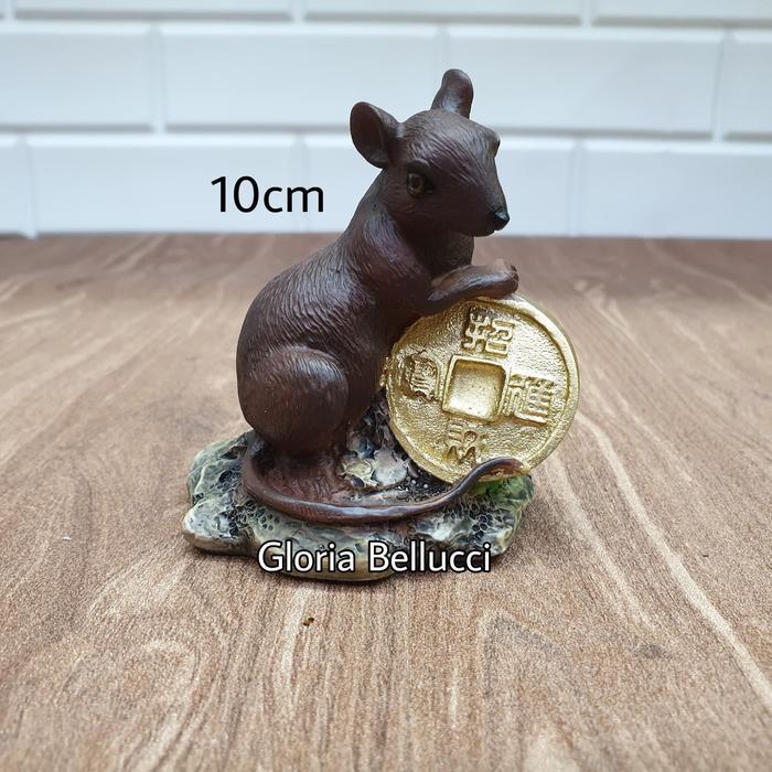 patung pajangan shio tikus besar 12 shio