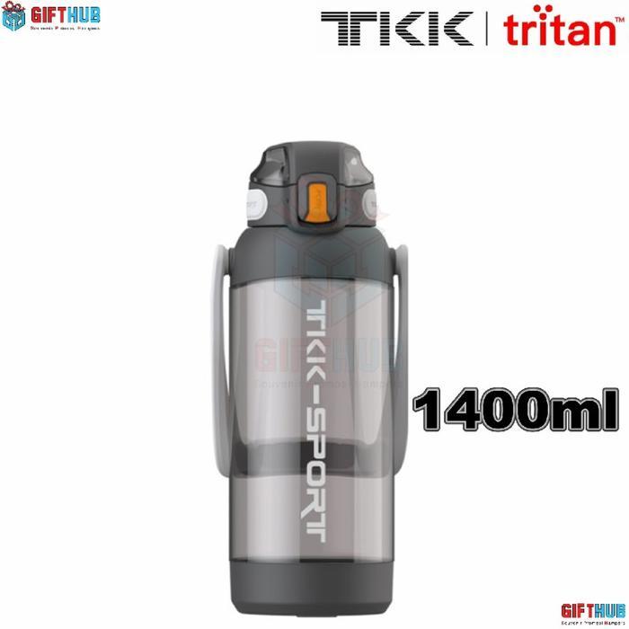 Botol Minum Olahraga Tritan TKK-1015 TKK Falcon Bottle Sport BPA Free - Black-1400Ml