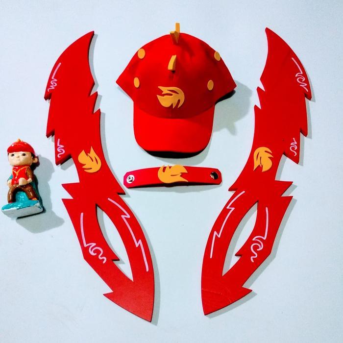 Ready boboiboy api topi dan pedang