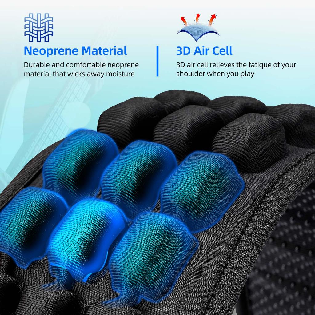 LEKATO Bass Guitar Straps for Electric Guitar & Bass 4" Wide Padded Guitar Straps Bass Strap