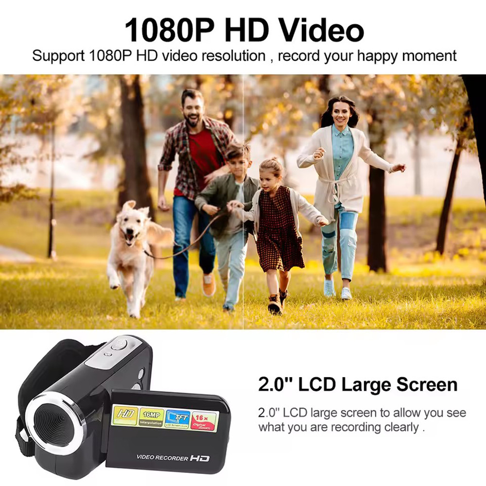 2026HD Camera 1080P 16MP Digital Camera Recorder HD Video Camcorder