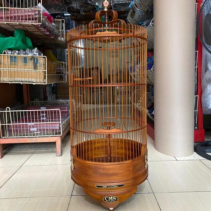 SANGKAR KANDANG BRANJANGAN CMS JATI JEPARA ASLI DIAMETER 38CM