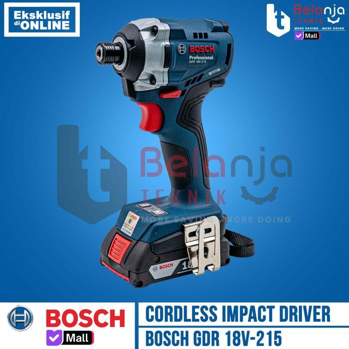Mesin Bor Pembuka Obeng Baterai Bosch GDR 18V-215 Impact Driver Cordless Brushless 18 Volt GDR 18V