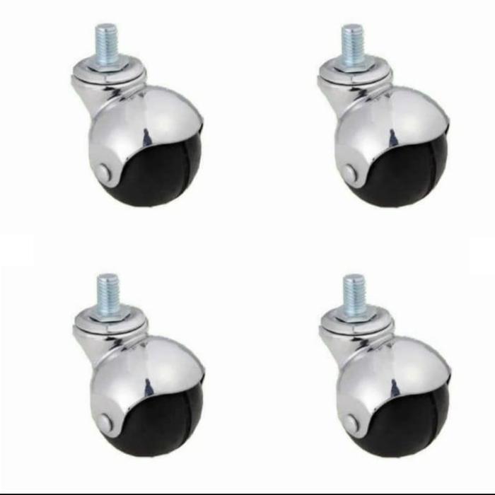 Roda kursi kantor bulat , 2 inch putar baut