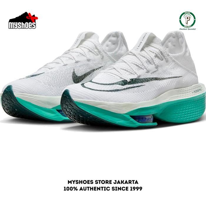 SEPATU RUNNING WANITA NIKE AIR ZOOM ALPHAFLY NEXT% 2 CLEAR JADE 100% AUTHENTIC- DN3559 100