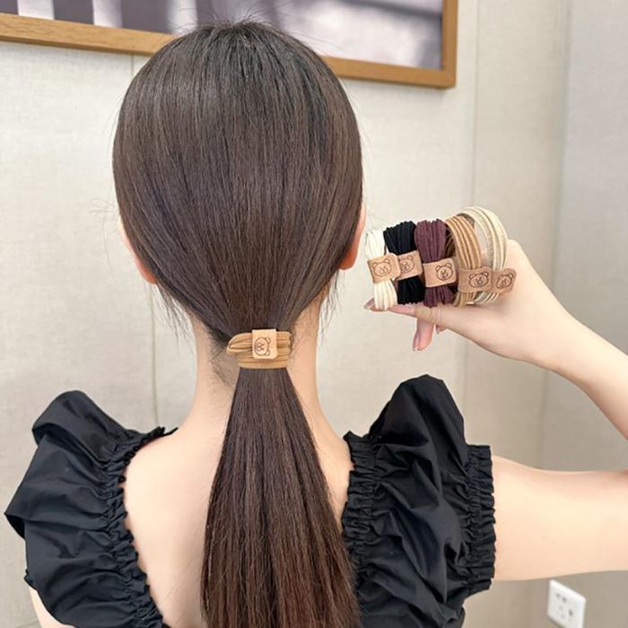 Kunciran Rambut Anak Perempuan Bear Tag Scrunchie Ponytail Mini Korean Style XXR KCR18