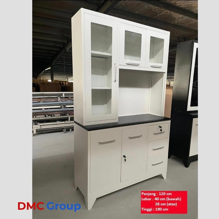 lemari dapur plat besi rak dapur 3 pintu lemari sayur 3 pintu besi - 3 pintu