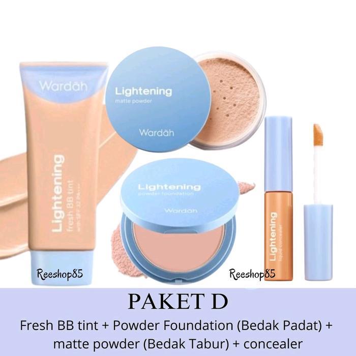 WARDAH Lightening Paket Make Up Lengkap 1 Set Basic Make Up