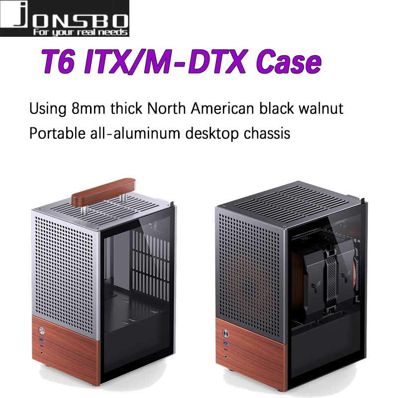 JONSBO T6 ITX mobile phone case (3mm aluminum alloy shell/8mm North American black walnut solid