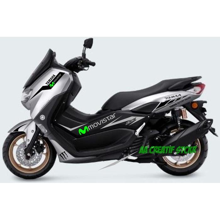 Cutting Sticker All New Nmax 2020 2021 Motor Silver Movistar