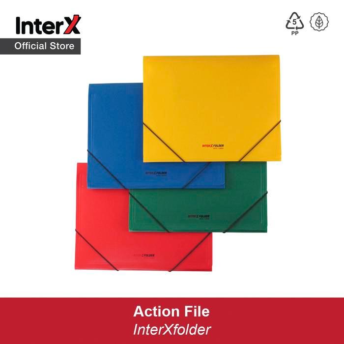 InterX Folder Action File Map Arsip Dokumen Plastik Tebal A4