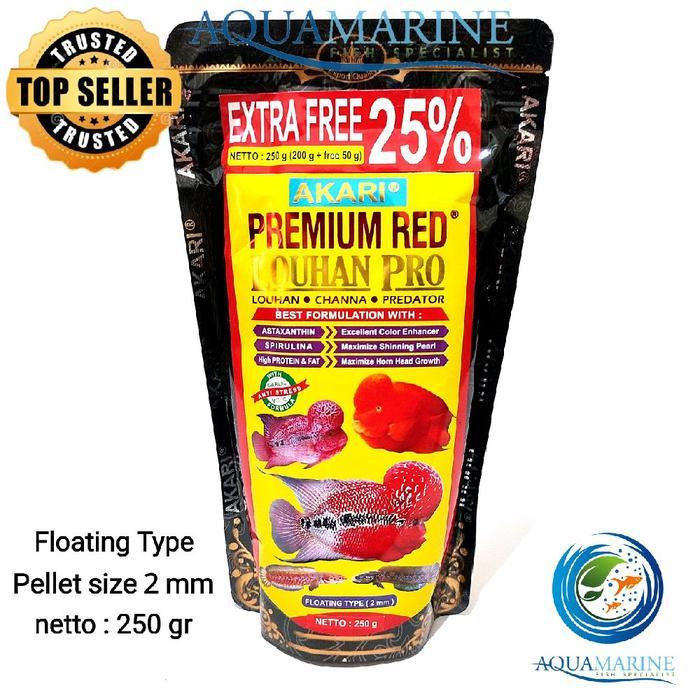 (COD) PELET AKARI PREMIUM RED LOUHAN PRO 100gr makanan ikan pakan ikan merah Red Parrot Louhan