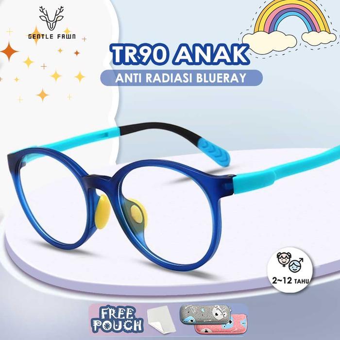 Gray Pink Kacamata Anak/Remaja Anti radiasi Blueray Bisa Minus 2103