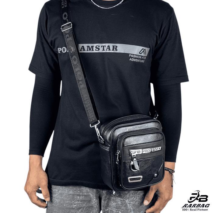Tas Pria Tas Selempang Kulit Sintetis Pria Wanita Original Polo Amstar Multikompartemen Tali Bisa