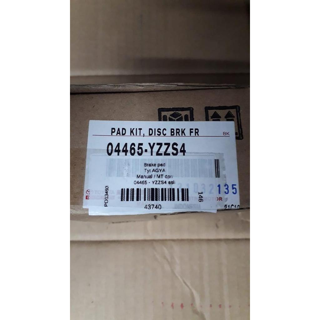 Brake Pad Toyota Agya Mt Dpn 04465-Yzzs4 Asli 43740