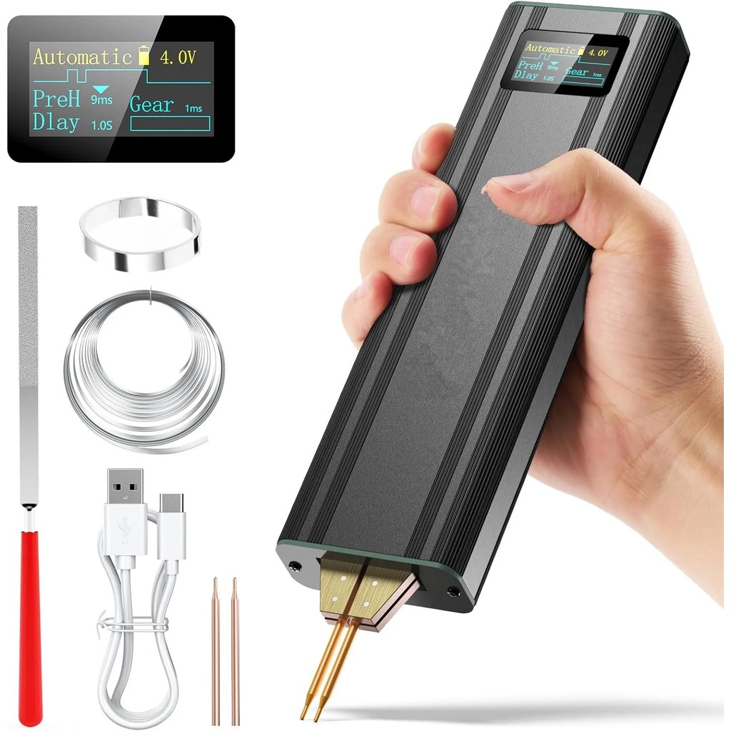 Upgraded Handheld Mini Portable Spot Welder 80 Gears Spot Welder with Digital Display Welding Nickel