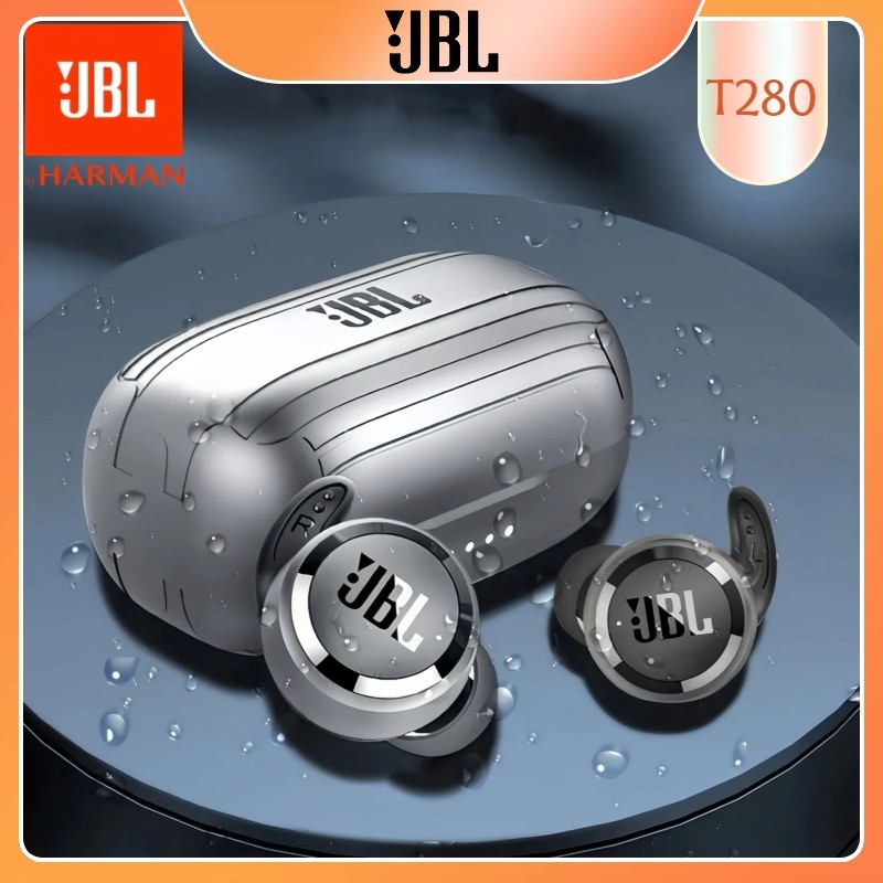 New Original JBL T280 TWS True Wireless Bluetooth Earbuds IPX5 Waterproof Earphones Headphones with