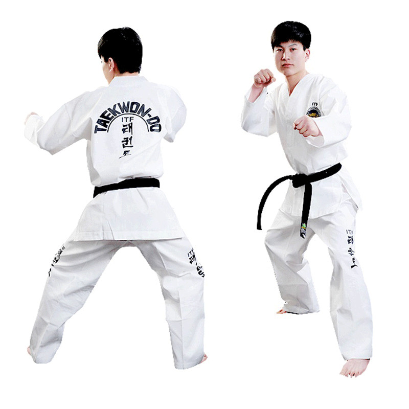 Professiona ITF Approve White Uniform Taekwondo Student Doboks Suit Martial Arts Taekwondo Clothes