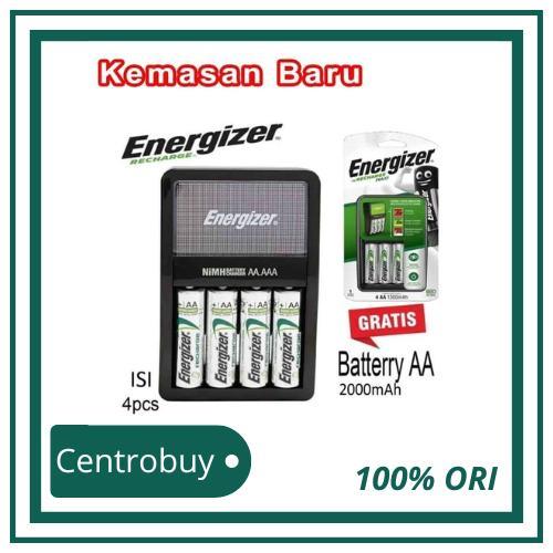 Baterai Charger Aa / Aaa + 4 Baterai Aa 2000 Mah Energizer Maxi