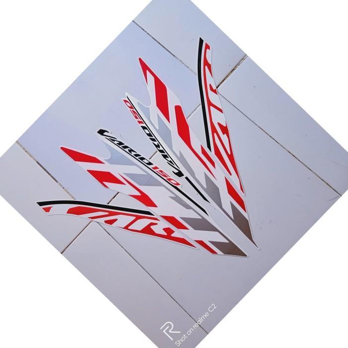 stiker striping motor Honda vario 150 2020 putih merah