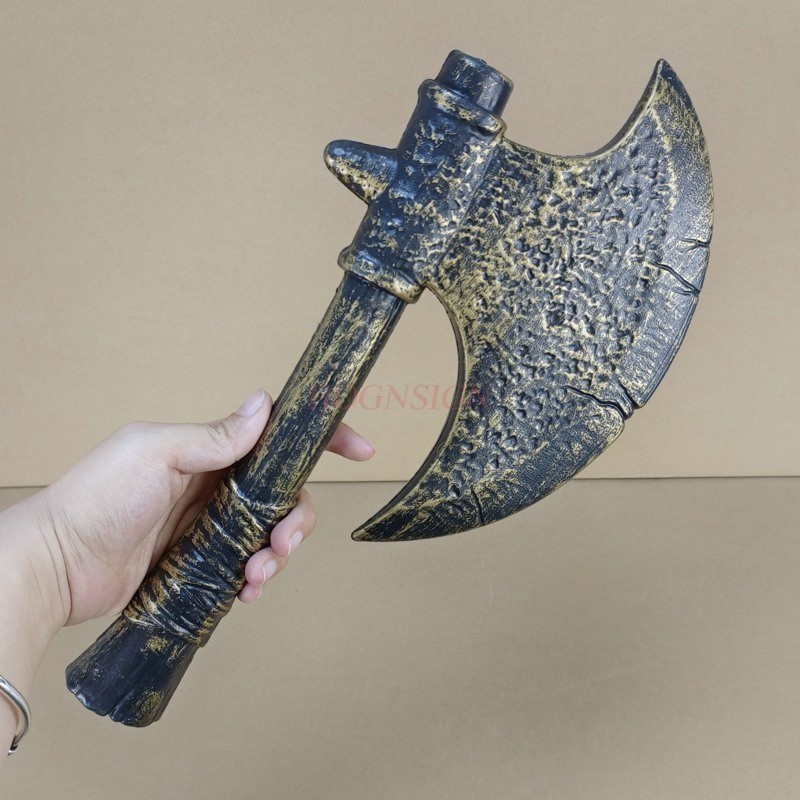 Bowie Knife Halloween Drama Stage Performance Props Children Toy Simulation Chopper Axe Plastic