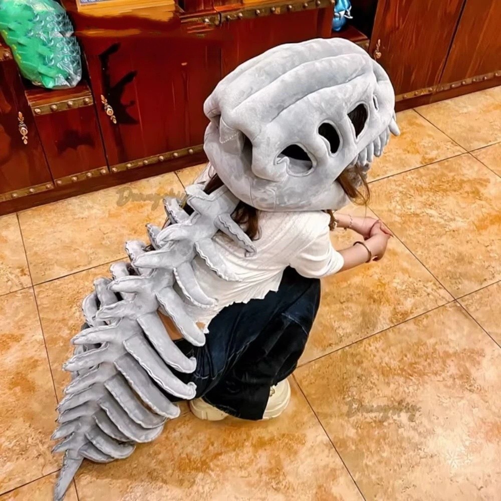 3D Dinosaur Skeleton Plush Toys Funny Novelty Dinosaur Skeleton Cos Props Soft Unique Dinosaur