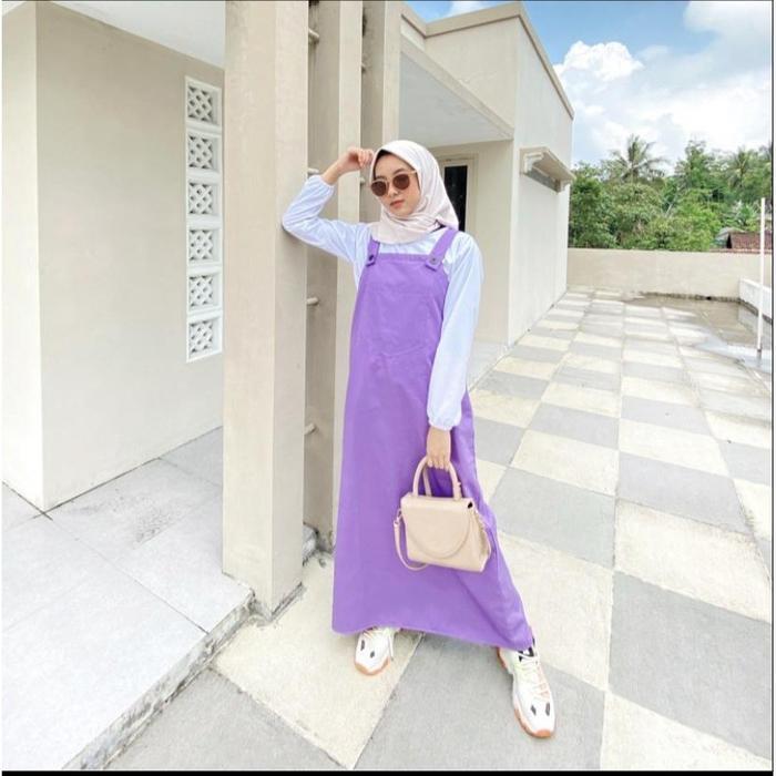 Anya Overall Dress / Overall Jumpsuit Moscrepe / Dress Jumpsuit Terlaris