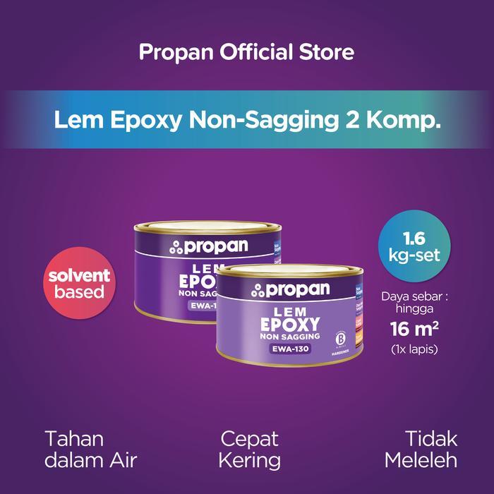 Lem Epoxy Non-Sag 2 Komponen Propan Lem Epoxy Non Sagging 1,6 Kg-Set