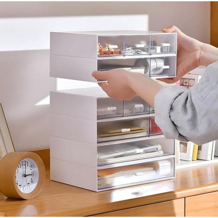 Drawerr desk organizer laci penyimpanan stackable organizer laci