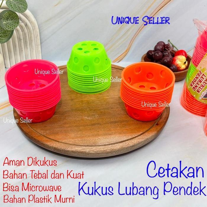 [Isi36] Cetakan Kue Kukus Lubang Pendek 7.5 Cm / Cetakan Kue Kukus Lubang Plastik Tebal Pendek