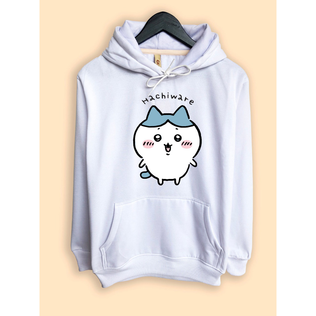Jaket Hoodie Chiikawa Nanka Chiisakute Kawaii Yatsu Character Hachiware