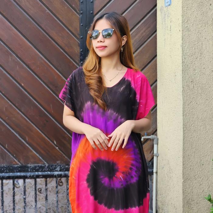 Daster Pelangi Panjang Spiral Bali Motif Rayon