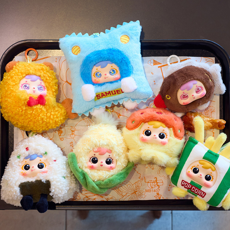 Samuel Fried Shrimp Series Plush Blind Box Action Figure Cartoon Bag Pendant Keychain Room Decor